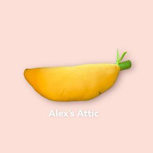 Yellow banana stuffed plush toy pre-owned